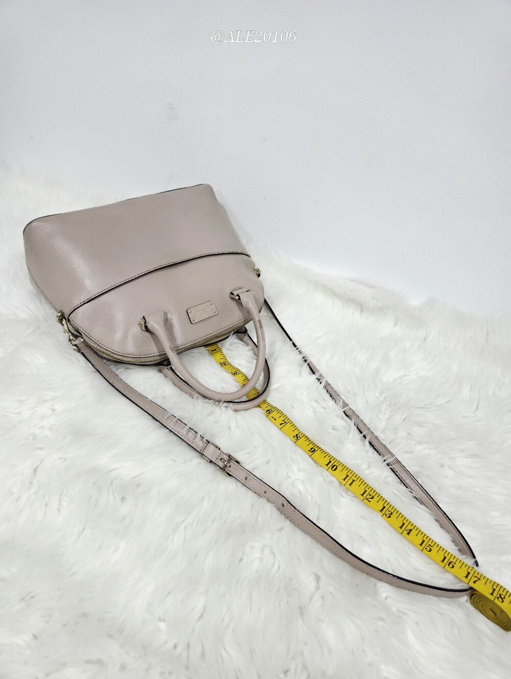 Kate Spade Nude Beige Blush Leather Satchel Crossbody Bag - Picture 9 of 17